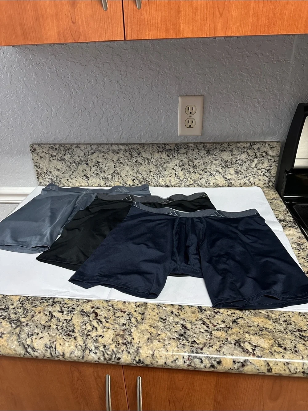 adidas Men's Boxer Briefs Trio - Navy, Black, Gray